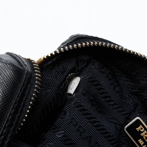 PRADA Mini 2way Boston Saffiano Shoulder Bag black WS20726