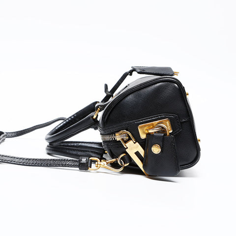 PRADA Mini 2way Boston Saffiano Shoulder Bag black WS20726