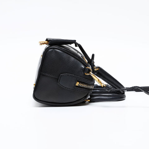 PRADA Mini 2way Boston Saffiano Shoulder Bag black WS20726