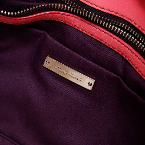 Miu Miu Nappa leather, matelassé and crystals Shoulder Bag pink WS20728