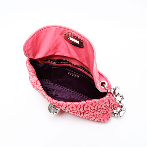 Miu Miu Nappa leather, matelassé and crystals Shoulder Bag pink WS20728