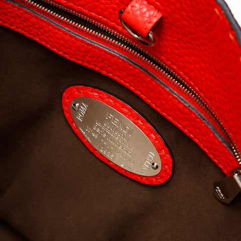 FENDI Celeria leather Shoulder Bag Red WS20730