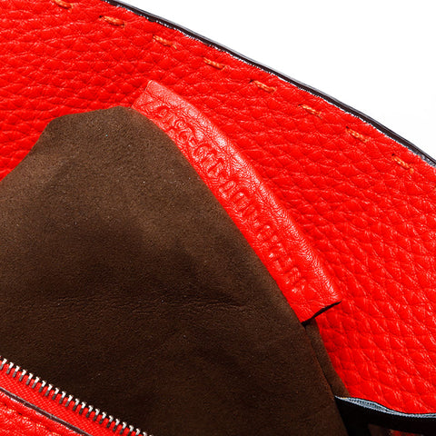 FENDI Celeria leather Shoulder Bag Red WS20730