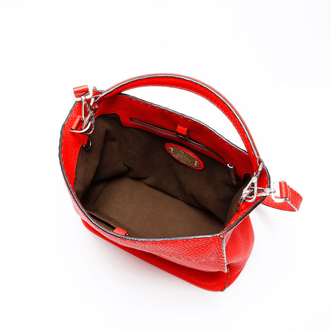 FENDI Celeria leather Shoulder Bag Red WS20730