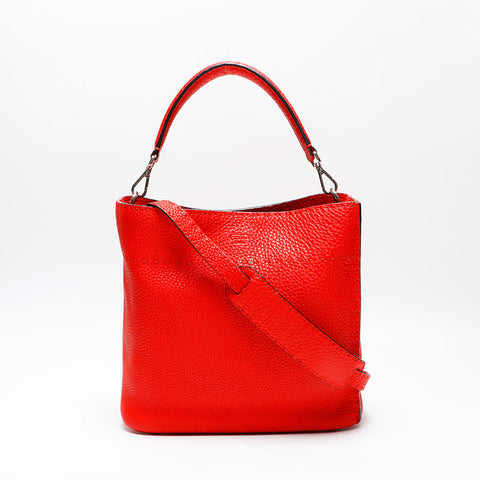 FENDI Celeria leather Shoulder Bag Red WS20730