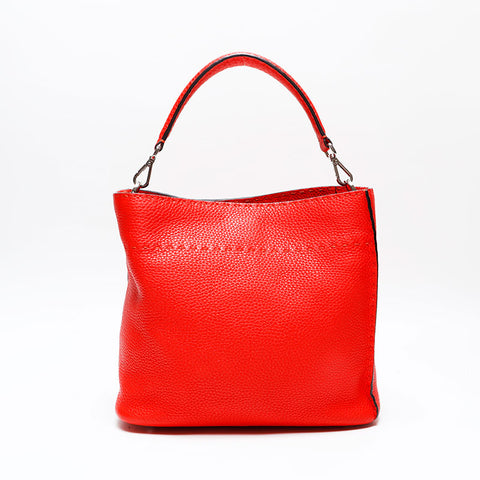 FENDI Celeria leather Shoulder Bag Red WS20730