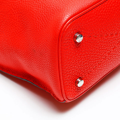 FENDI Celeria leather Shoulder Bag Red WS20730