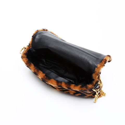 FENDI 毛皮 Zucca Mamma 水桶单肩包 棕色 WS20731