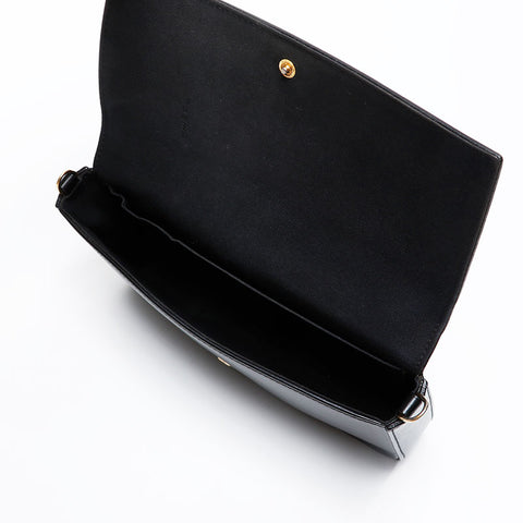 FENDI leather logo Shoulder Bag black WS20732
