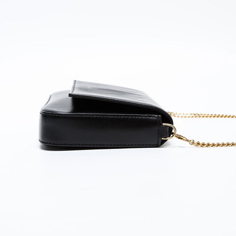 FENDI leather logo Shoulder Bag black WS20732