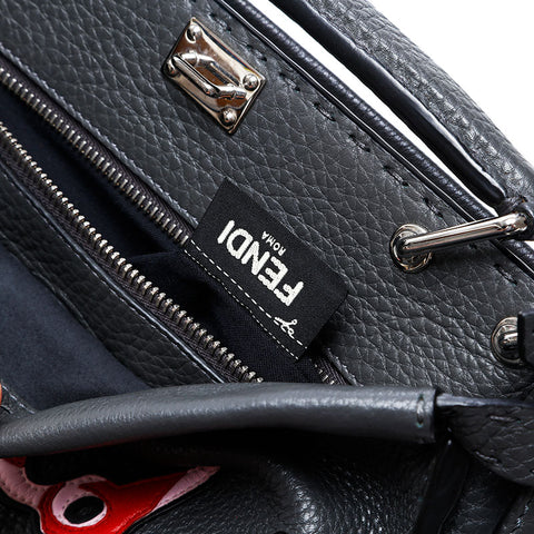 FENDI Peekaboo logo 2way Shoulder Bag gray WS20734