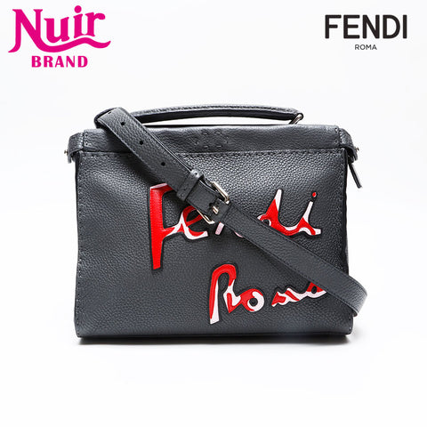 FENDI Peekaboo logo 2way Shoulder Bag gray WS20734