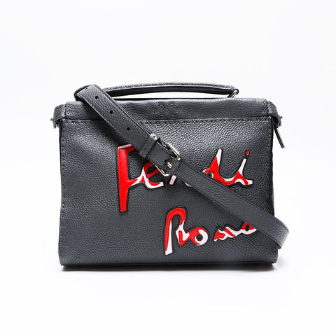 FENDI Peekaboo logo 2way Shoulder Bag gray WS20734