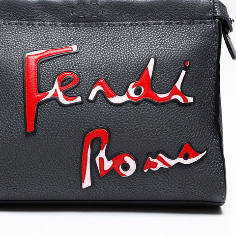 FENDI Peekaboo logo 2way Shoulder Bag gray WS20734