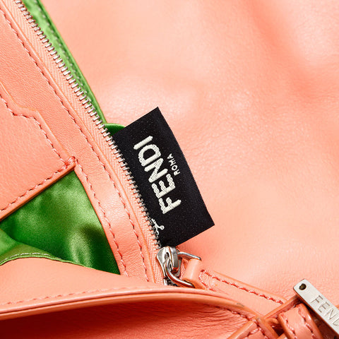 FENDI Crystal Bijou Mamma Bucket Shoulder Bag pink WS20735