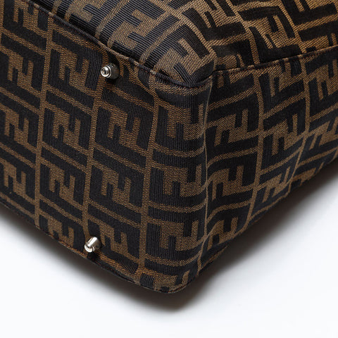 FENDI Zucca Handbag Brown WS20736