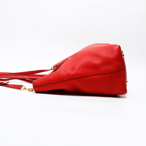 Miu Miu Leather 2way Shoulder Bag Red WS20737