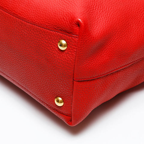 Miu Miu Leather 2way Shoulder Bag Red WS20737