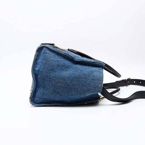 Miu Miu Denim Matelasse 2way Handbag blue WS20738