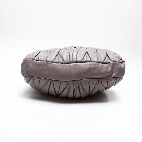 Miu Miu Leather materasse Shoulder Bag gray WS20739