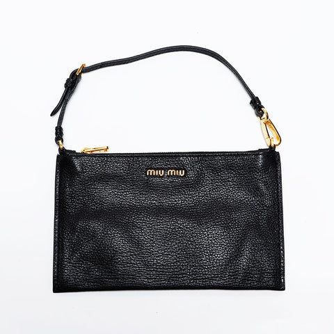 Miu Miu leather Tote Bag black WS20740