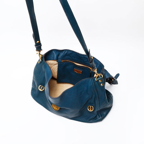 Miu Miu Leather Turn Lock Shoulder Bag green WS20742