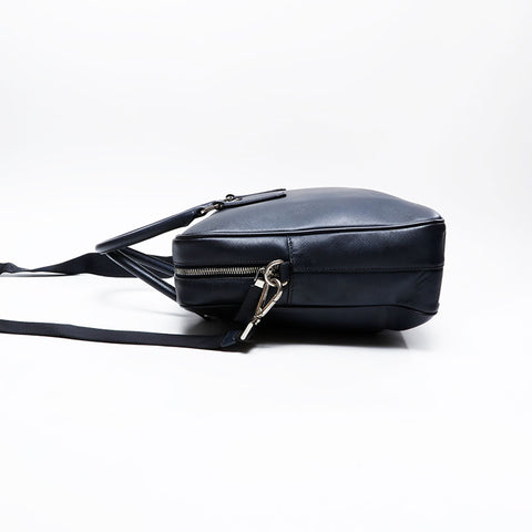 PRADA Saffiano Leather 2way Briefcase Shoulder Bag Navy WS20743