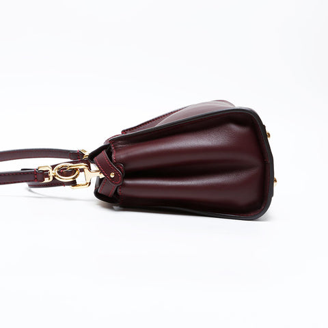 FENDI Peekaboo Small Leather Handbag Brown WS20744