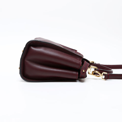FENDI Peekaboo Small Leather Handbag Brown WS20744