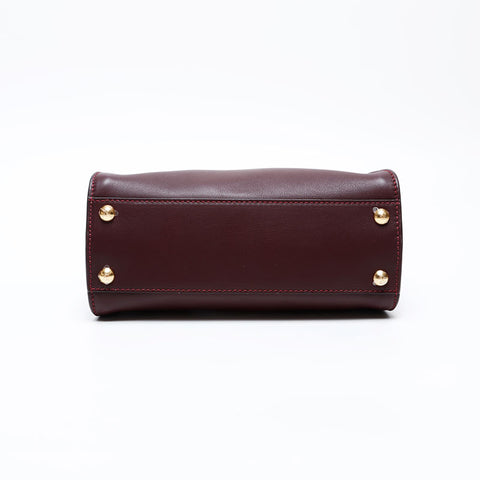 FENDI Peekaboo Small Leather Handbag Brown WS20744