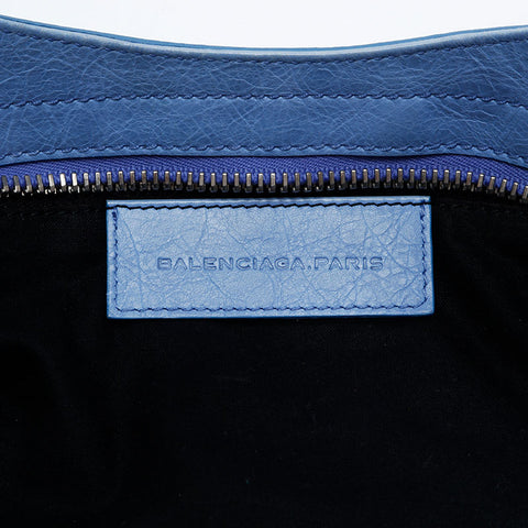 BALENCIAGA Leather Nano City Handbag blue WS20746