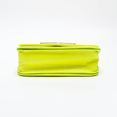 BALENCIAGA Embossed Leather Gossip Leather BB Shoulder Bag yellow WS20747