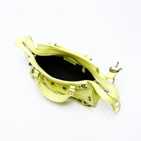 BALENCIAGA Giant Mini Nano City 2way Handbag yellow WS20748