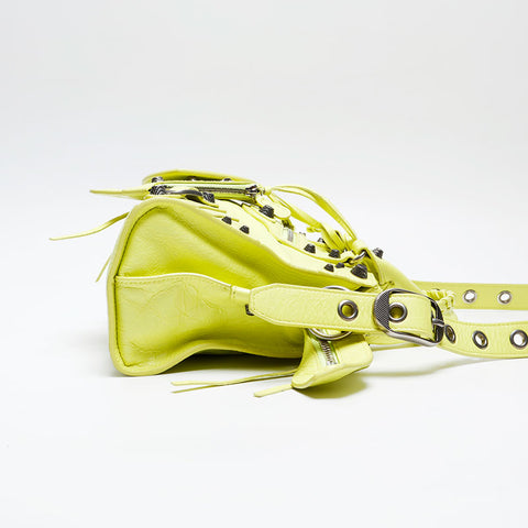 BALENCIAGA Giant Mini Nano City 2way Handbag yellow WS20748