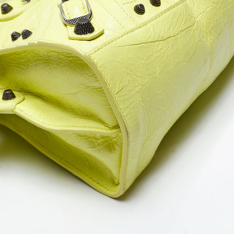 BALENCIAGA Giant Mini Nano City 2way Handbag yellow WS20748