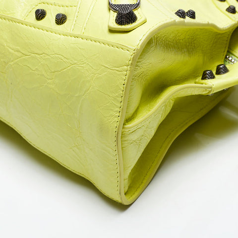 BALENCIAGA Giant Mini Nano City 2way Handbag yellow WS20748