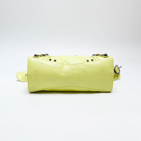 BALENCIAGA Giant Mini Nano City 2way Handbag yellow WS20748