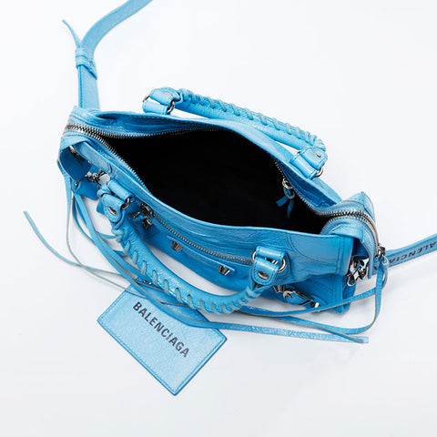 BALENCIAGA Neo Classic City 2way Handbag blue WS20751