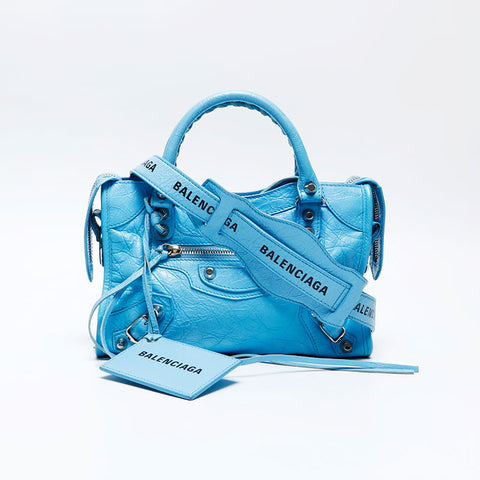 BALENCIAGA Neo Classic City 2way Handbag blue WS20751