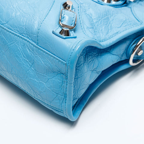 BALENCIAGA Neo Classic City 2way Handbag blue WS20751