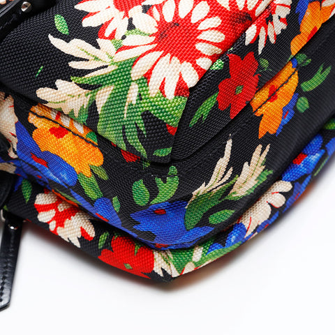 Miu Miu Canvas Jacquard Flower Shoulder Bag multicolor WS20752