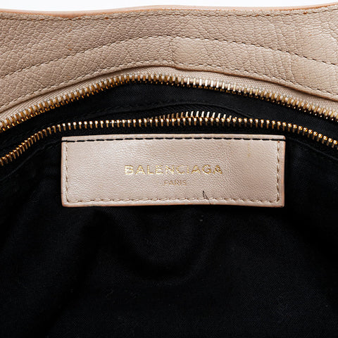 BALENCIAGA Metallic Edge City Handbag beige WS20753