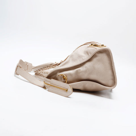 BALENCIAGA Metallic Edge City Handbag beige WS20753