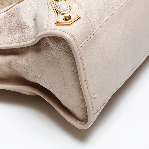 BALENCIAGA Metallic Edge City Handbag beige WS20753