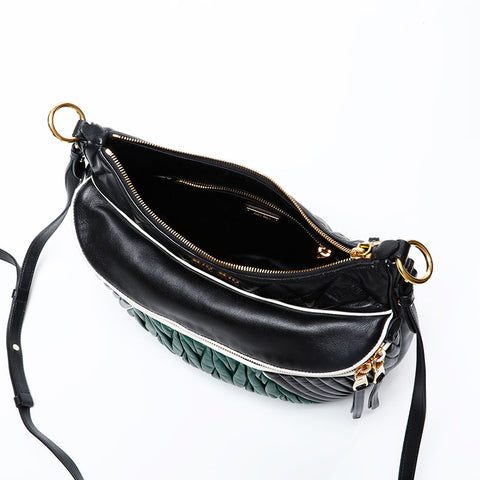 Miu Miu Materasse leather Shoulder Bag black WS20754