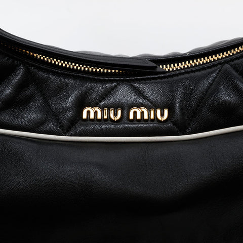 Miu Miu Materasse leather Shoulder Bag black WS20754