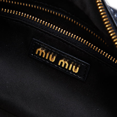Miu Miu Matelasse Camera Bag Shoulder Bag black WS20755