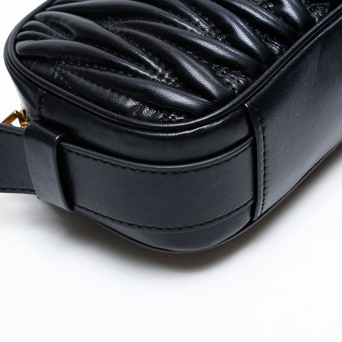 Miu Miu Matelasse Camera Bag Shoulder Bag black WS20755