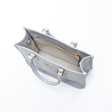 Miu Miu Leather 2way Jacquard Handbag gray WS20756
