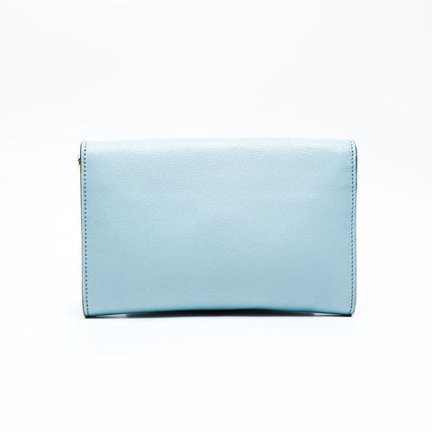 Miu Miu Leather Letters Shoulder Bag blue WS20757